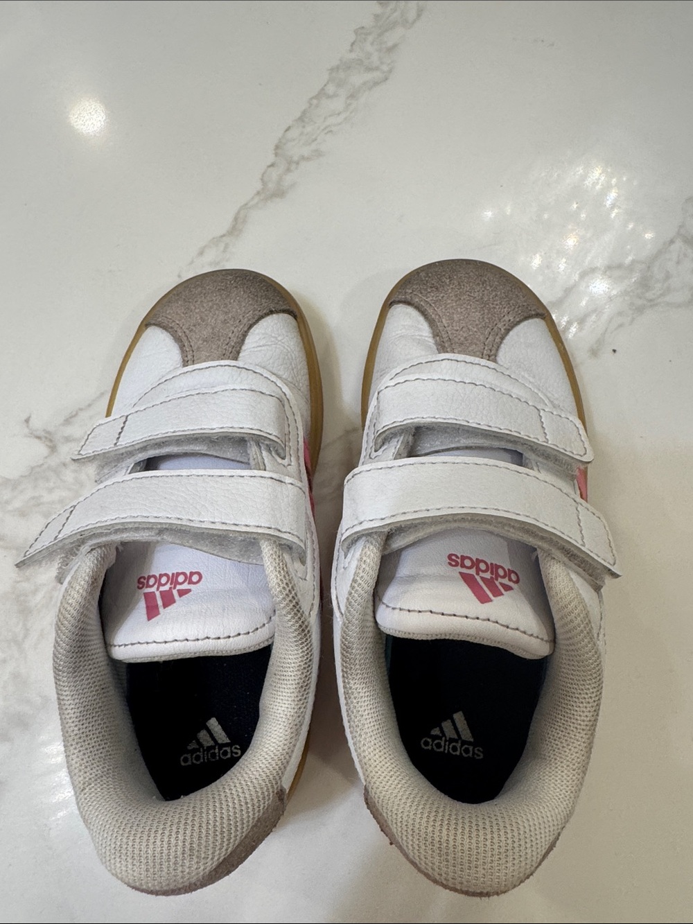 Adidas VL COURT 3.0 toddler girl shoes pink and white - Picture 4 of 9